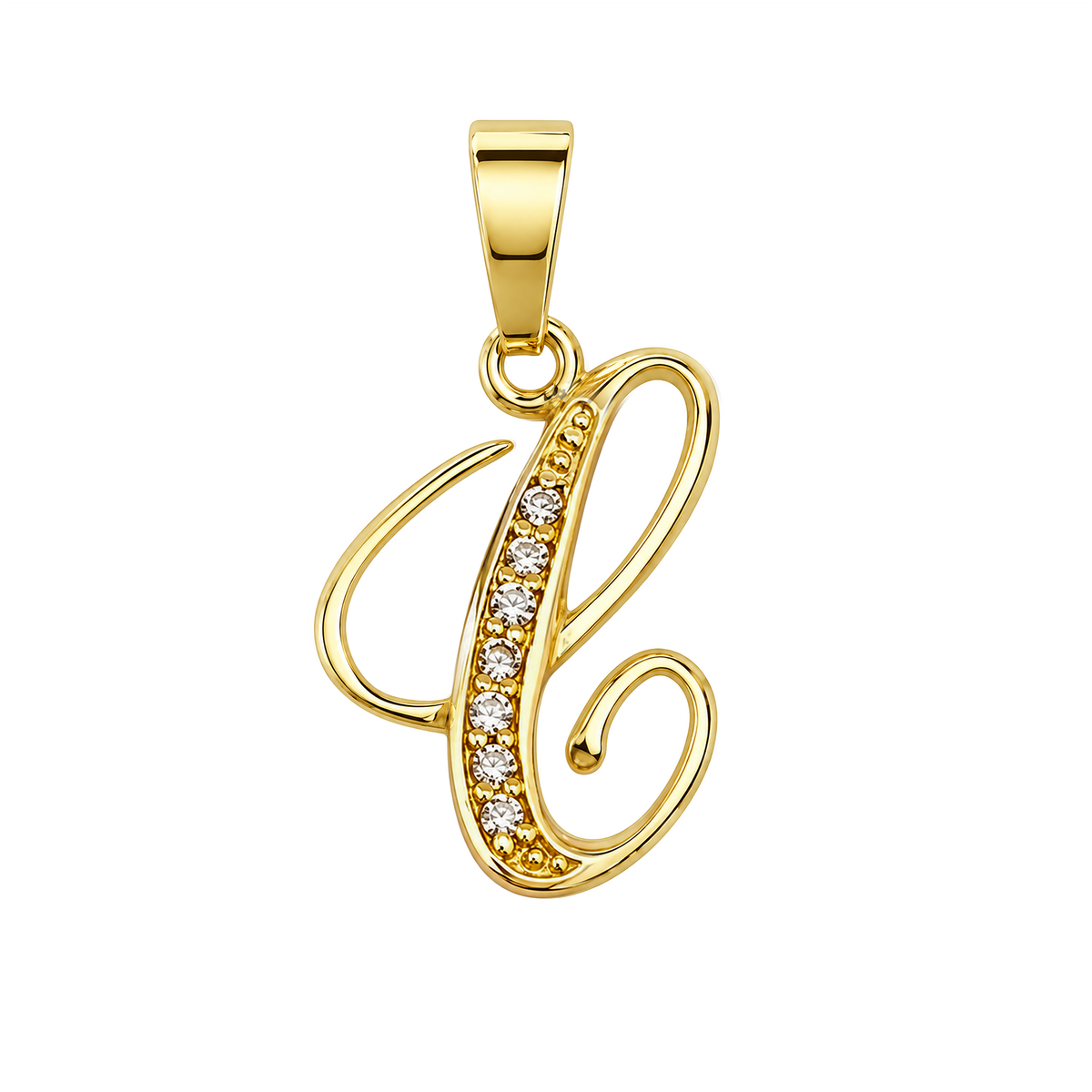 Dije C Cursiva Oro 18k