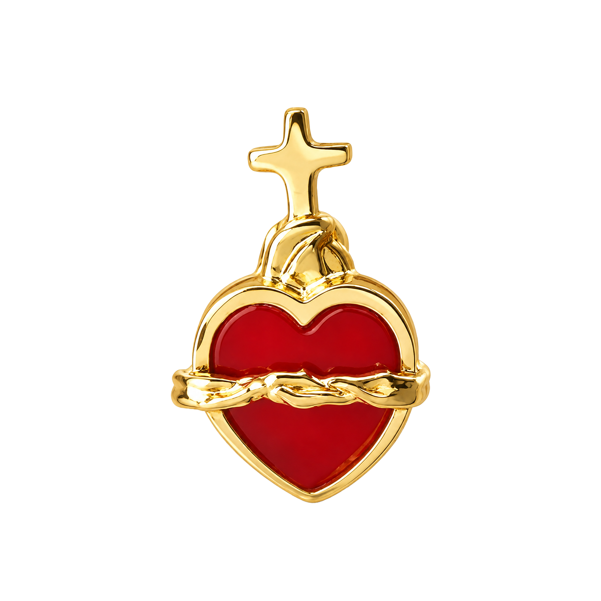 Dije Corazón Detente Grande Oro Macizo 18k