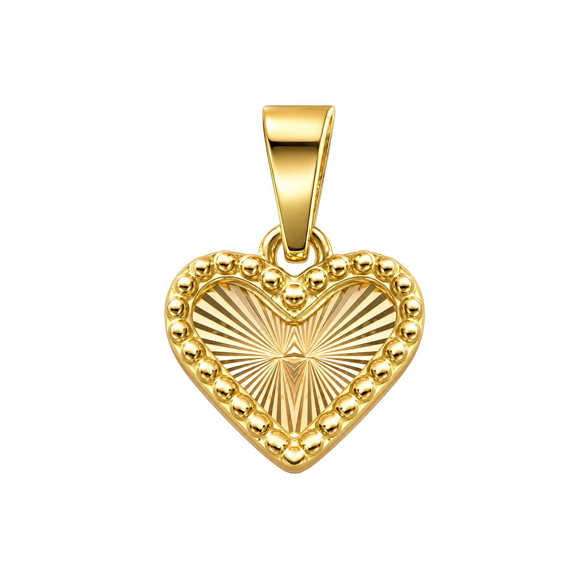 Dije Corazón Diamantado Oro Macizo 18k