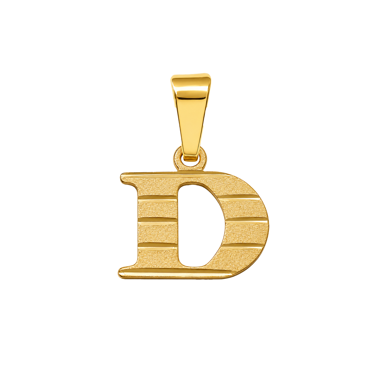 Dije D Acanalada Oro 18k