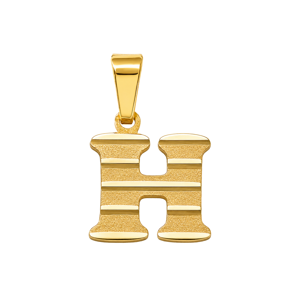 Dije H Acanalada Oro 18k