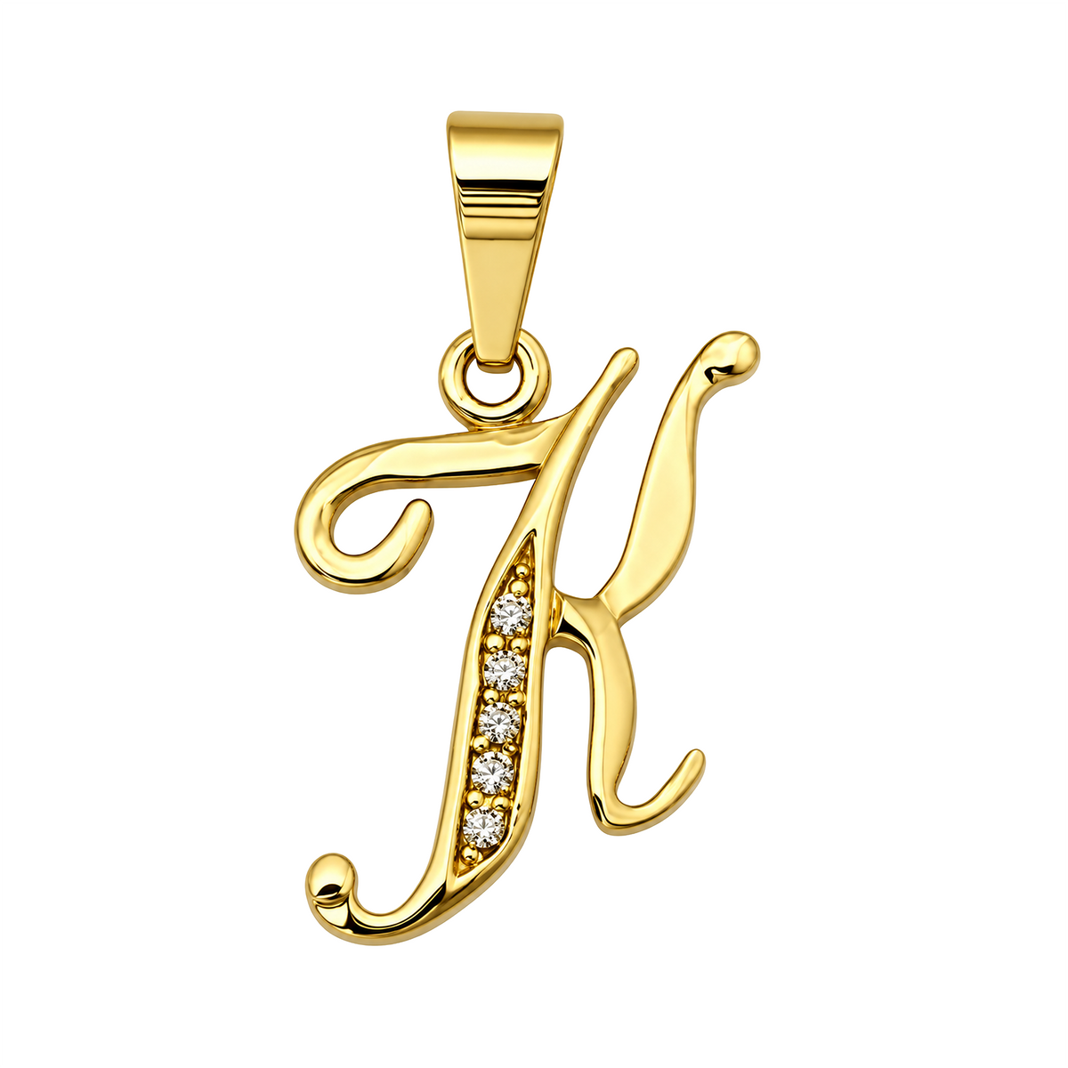 Dije K Cursiva Oro 18k