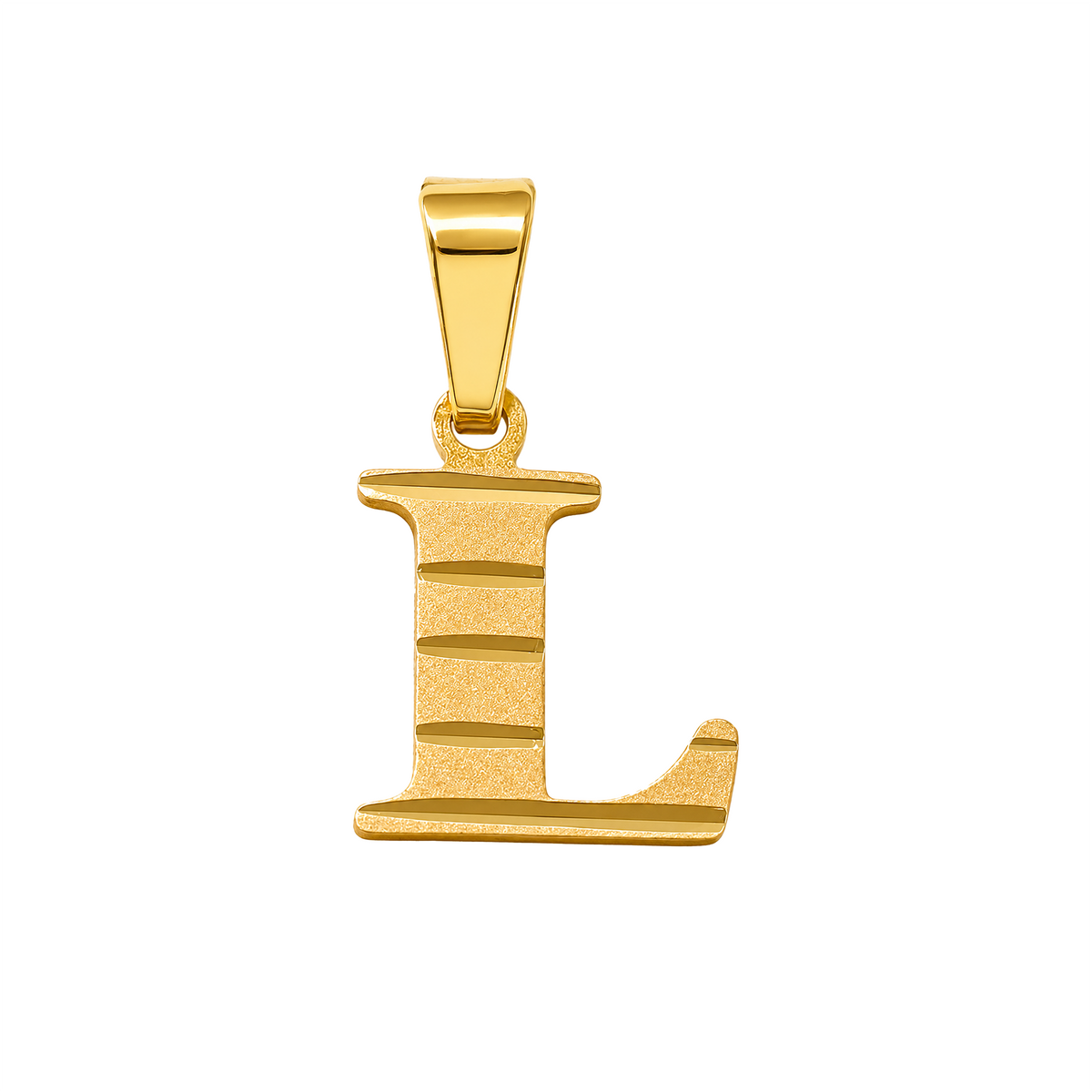 Dije L Acanalada Oro 18k