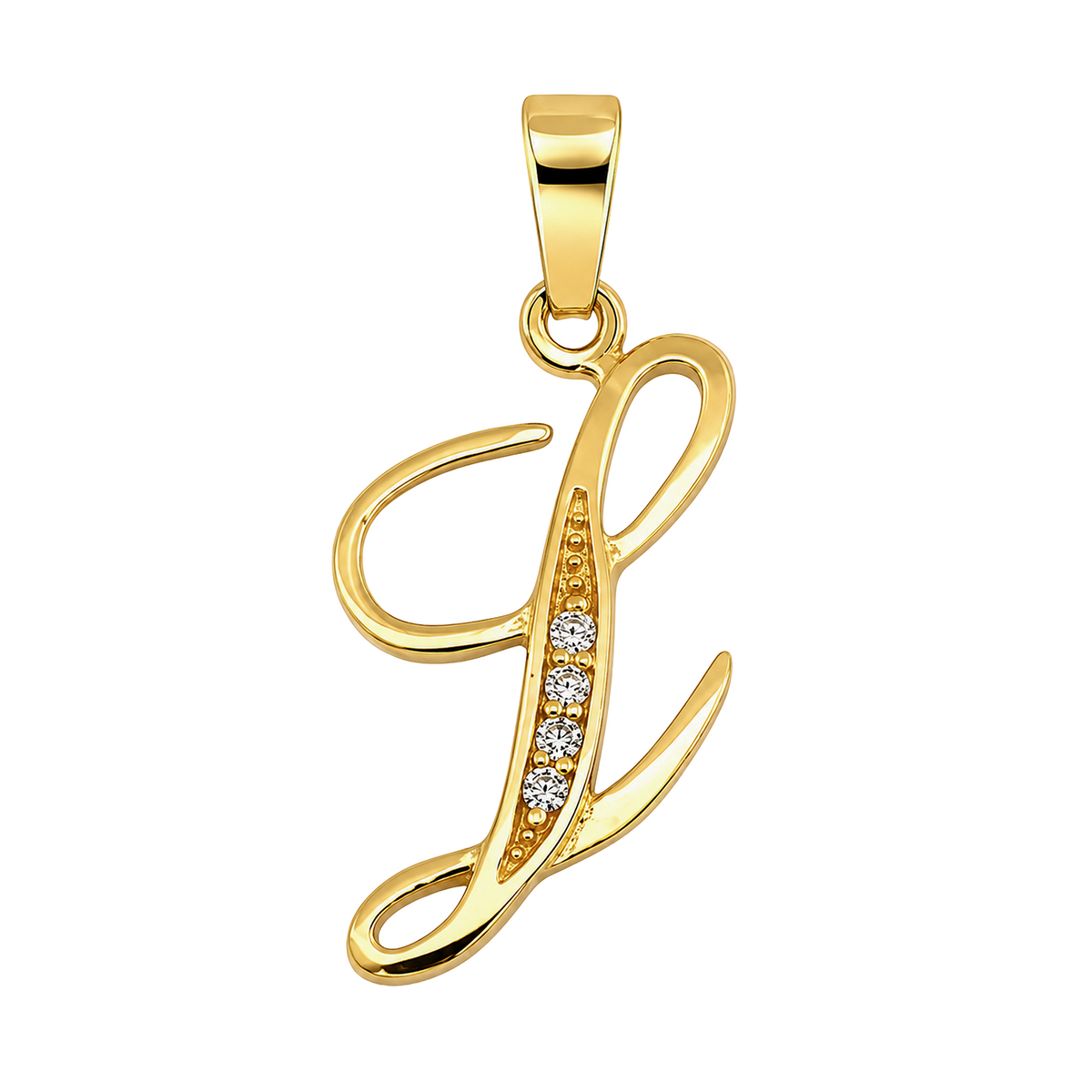 Dije L Cursiva Oro 18k