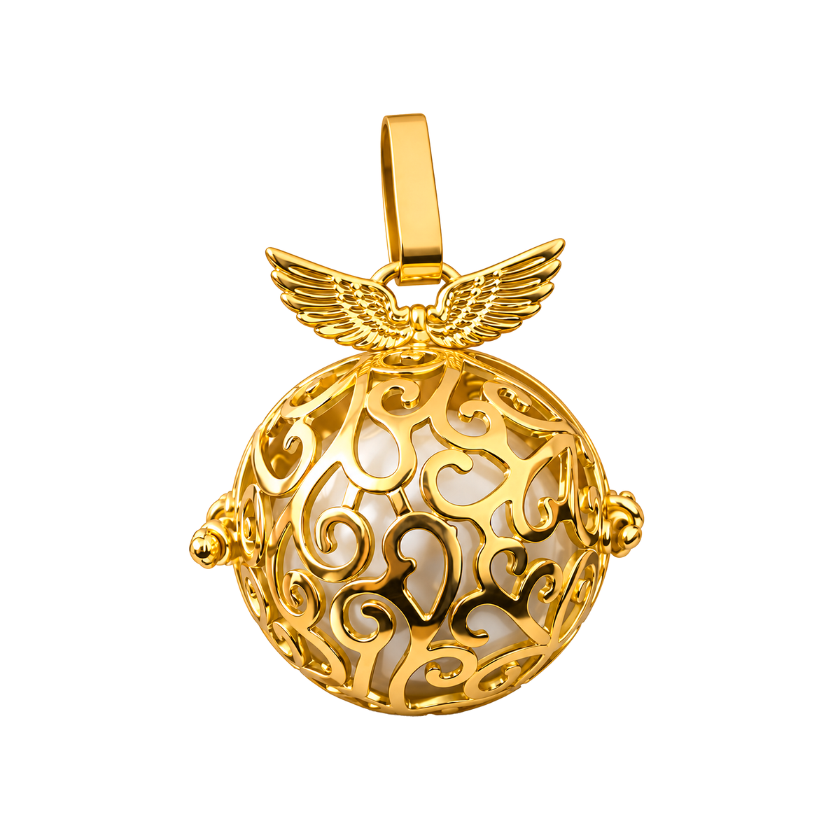 Dije Llamador de Angel Oro Macizo 18k