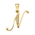Dije N Cursiva Oro 18k