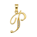 Dije P Cursiva Oro 18k