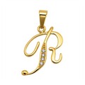 Dije R Cursiva Oro 18k