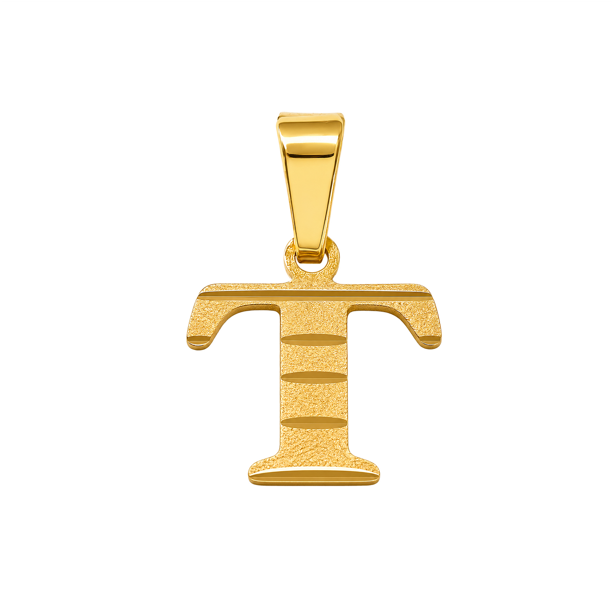 Dije T Acanalada Oro 18k