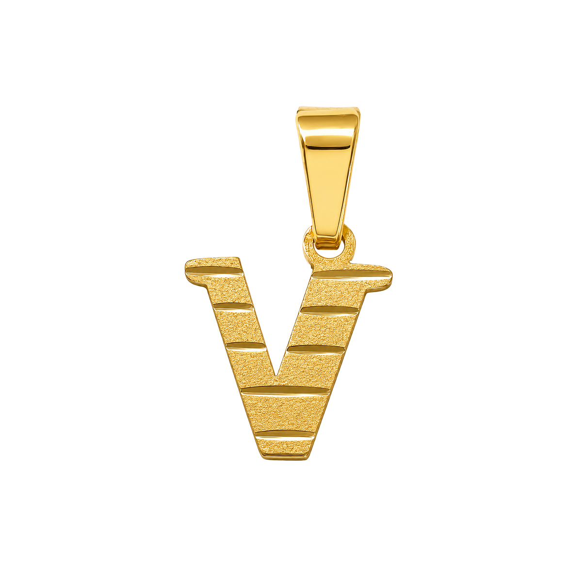 Dije V Acanalada Oro 18k