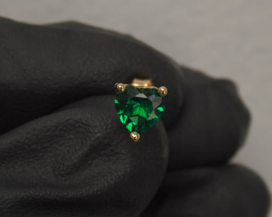 Arete Corazón esmeralda