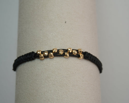 Pulsera Tejida Abundancia Oro 18k
