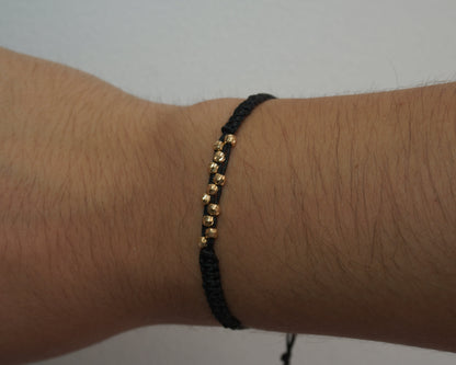Pulsera Tejida Abundancia Oro 18k