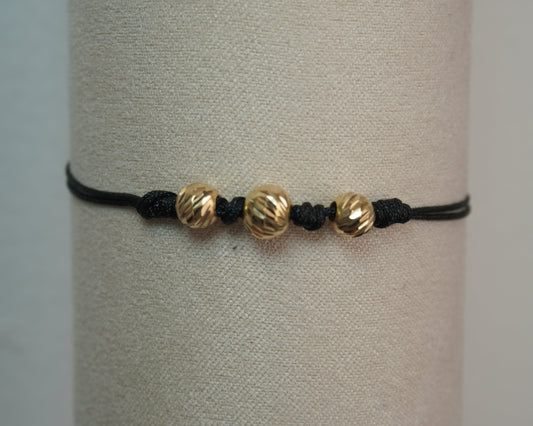 Pulsera Tejida Triologia Oro 18K