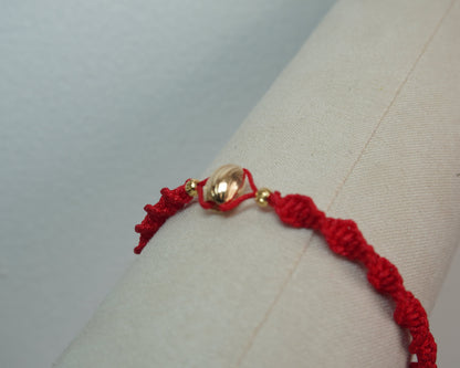 Pulsera Tejida Barril Diamantado Laminado