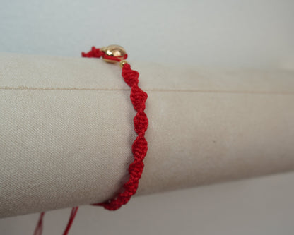 Pulsera Tejida Barril Diamantado Laminado