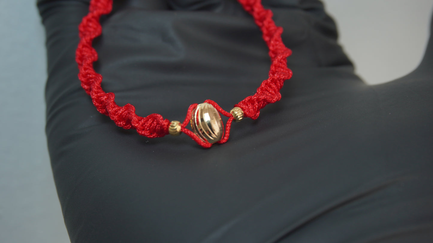 Pulsera Tejida Barril Diamantado Laminado