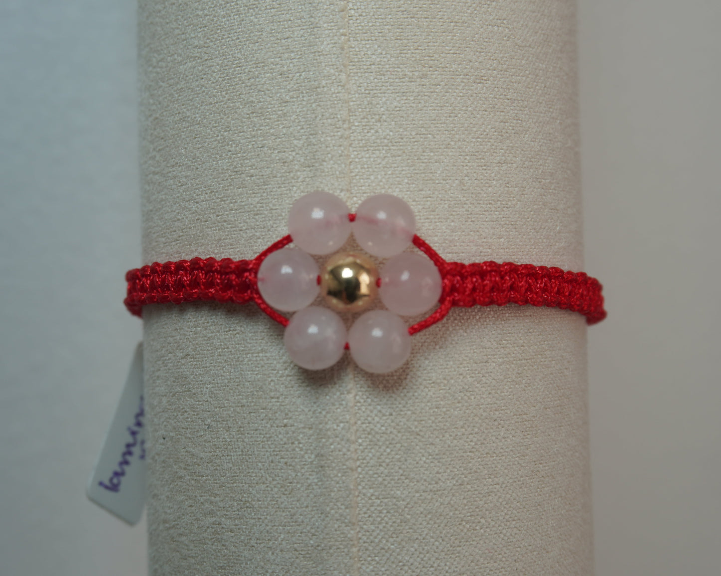 Pulsera Tejida Flores Laminado