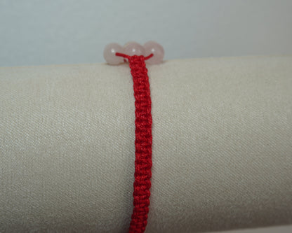 Pulsera Tejida Flores Laminado