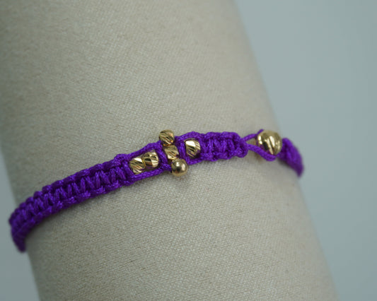 Pulsera Tejida Armonía Oro 18K