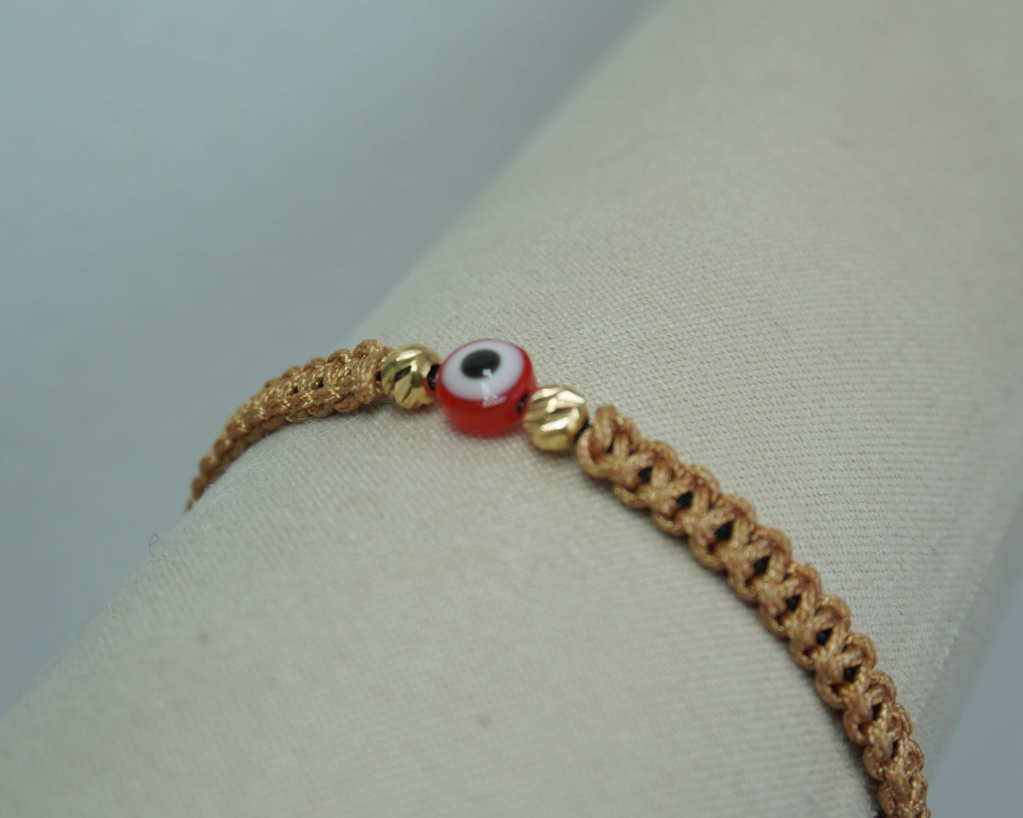 Pulsera Tejida Amuleto Oro 18K