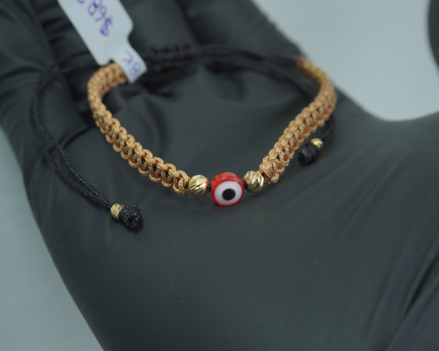 Pulsera Tejida Amuleto Oro 18K