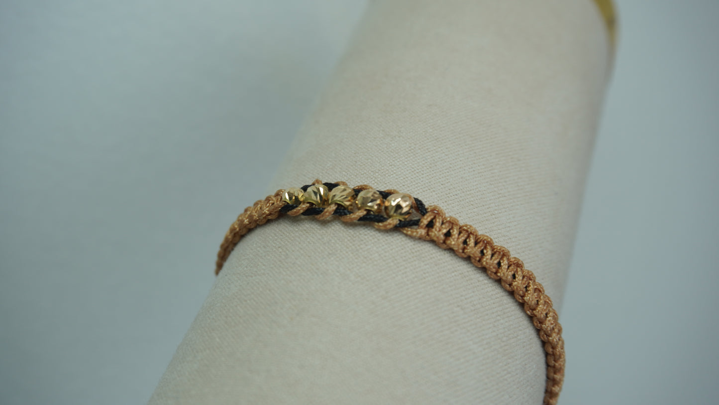 Pulsera Tejida Equilibrio Oro 18K