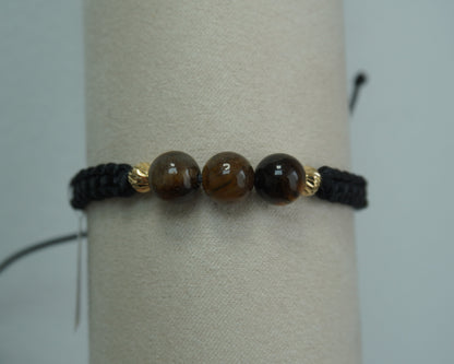 Pulsera Tejida Tigre Oro 18K
