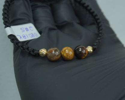 Pulsera Tejida Tigre Oro 18K
