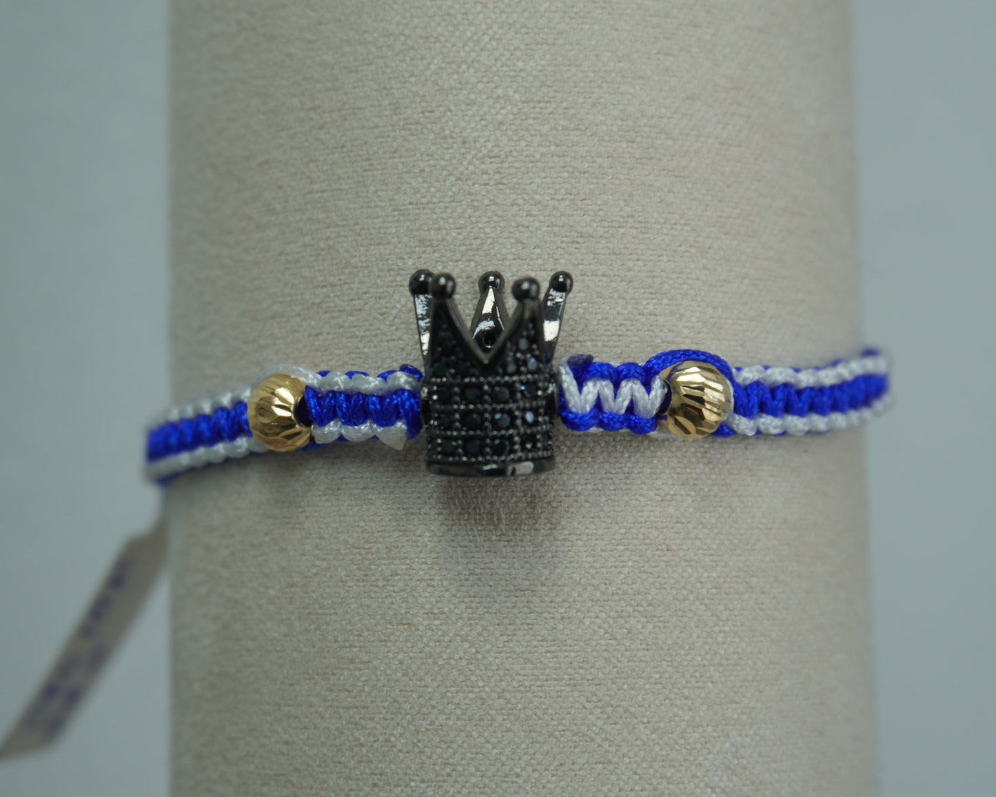 Pulsera Tejida Corona Oro 18K