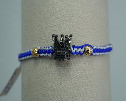 Pulsera Tejida Corona Oro 18K