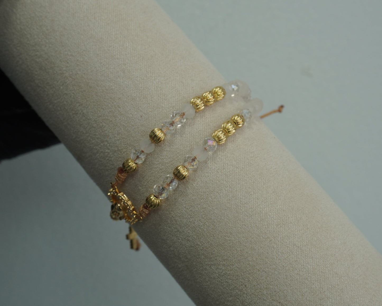 Pulsera Tejida Virgen Protección Laminado