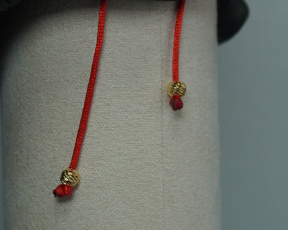 Pulsera Tejida Roja Diamantada Laminado