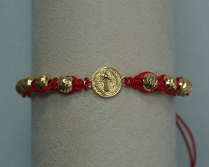 Pulsera Tejida San Benito Diamantada Laminado