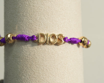 Pulsera Tejida Dios Laminado