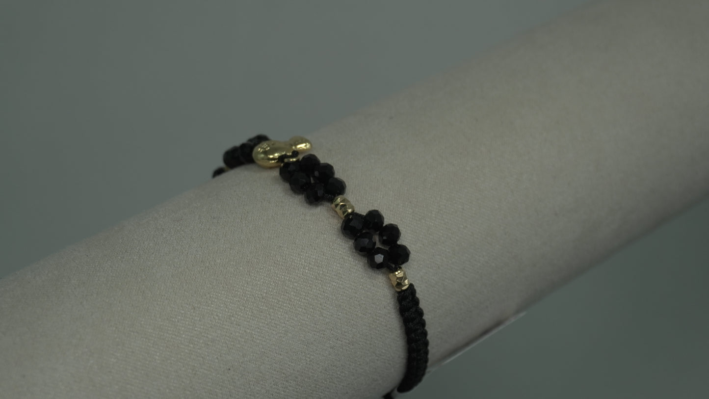 Pulsera Tejida Bolsa Dinero Brillantes Laminado