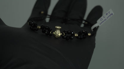 Pulsera Tejida Bolsa Dinero Brillantes Laminado