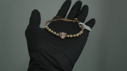 Pulsera Tejida Pantera Rosa Laminado