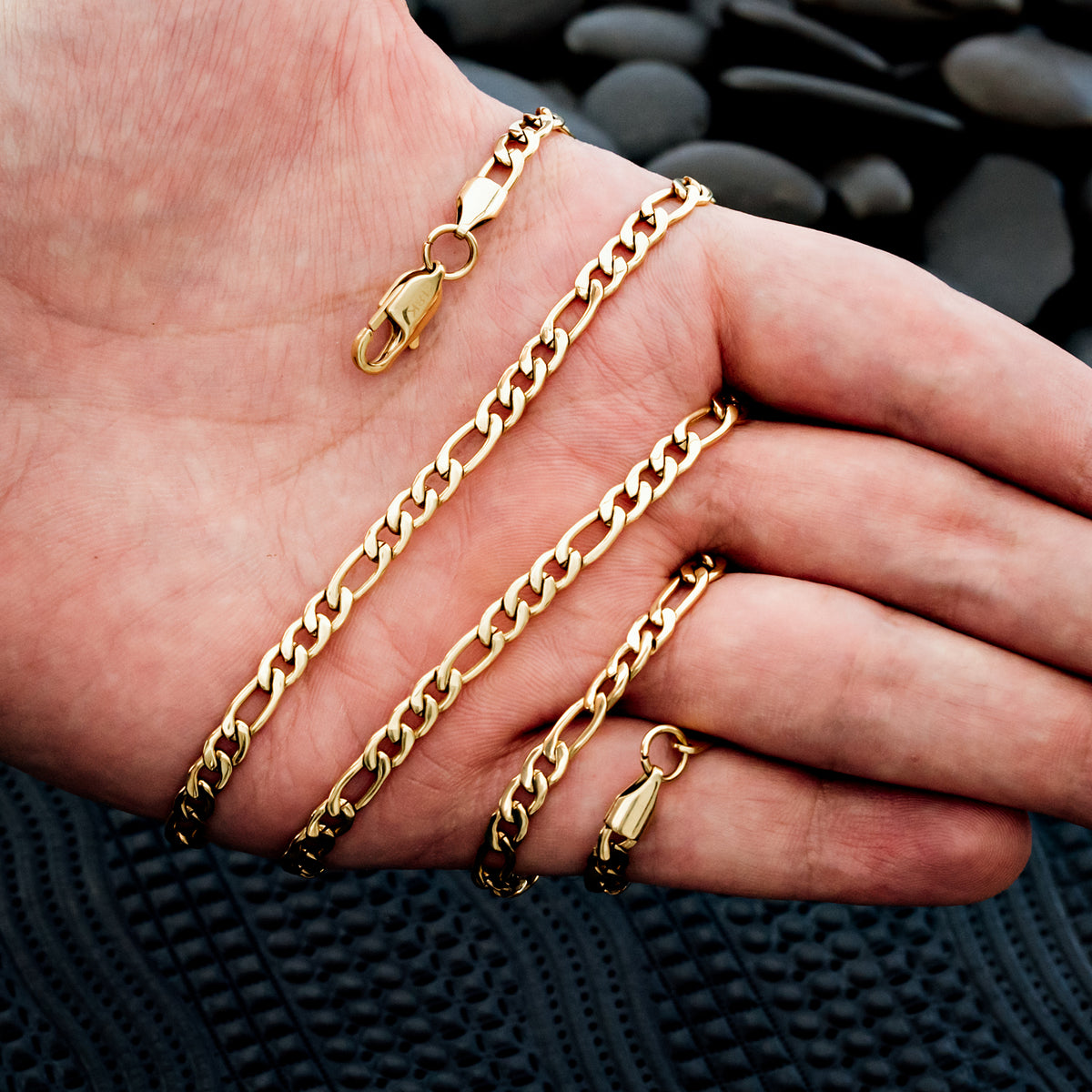 Cadena Cartere Hombre Oro Laminado