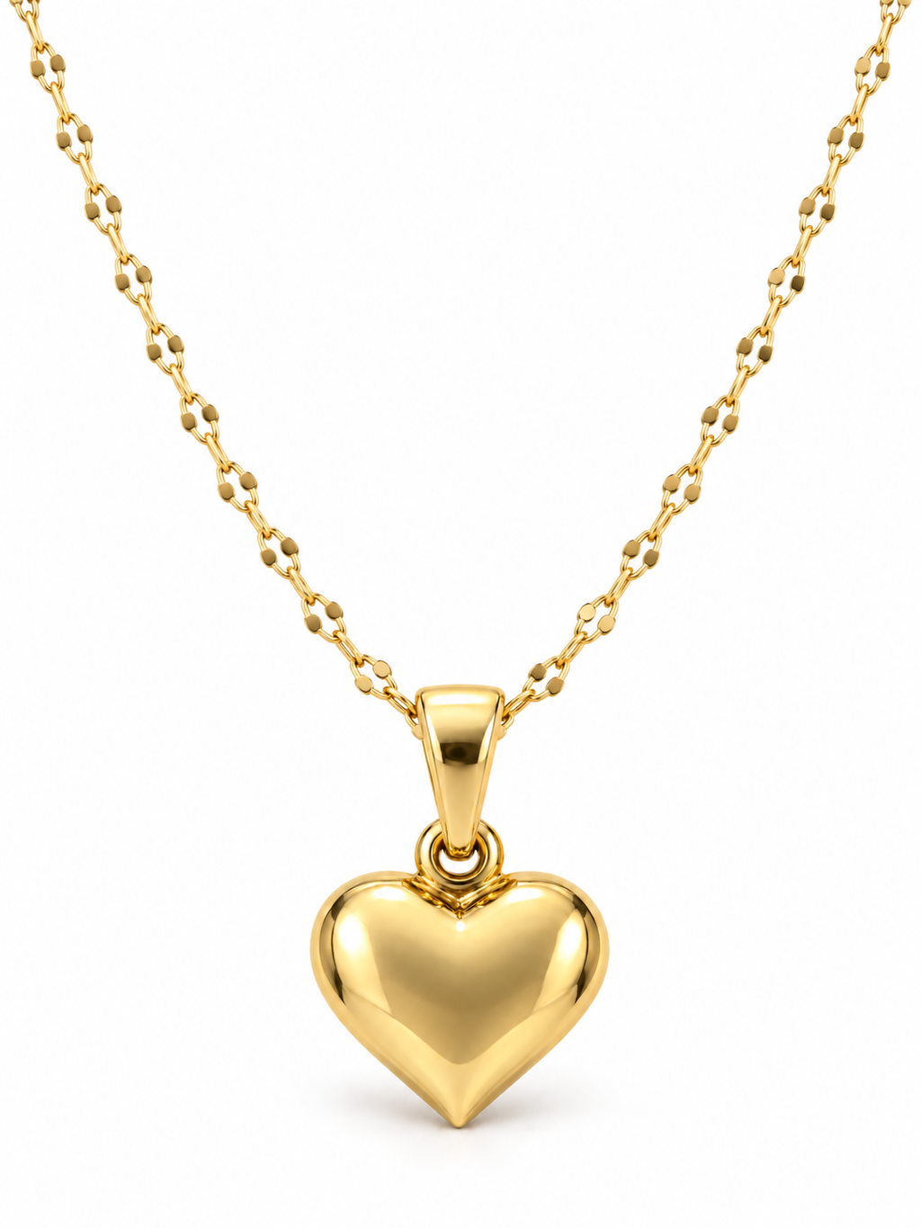 Dije Corazón Soplado Mini Oro Laminado