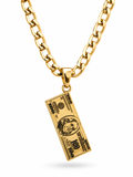 Dije Dólar Foto Grabado Oro Laminado
