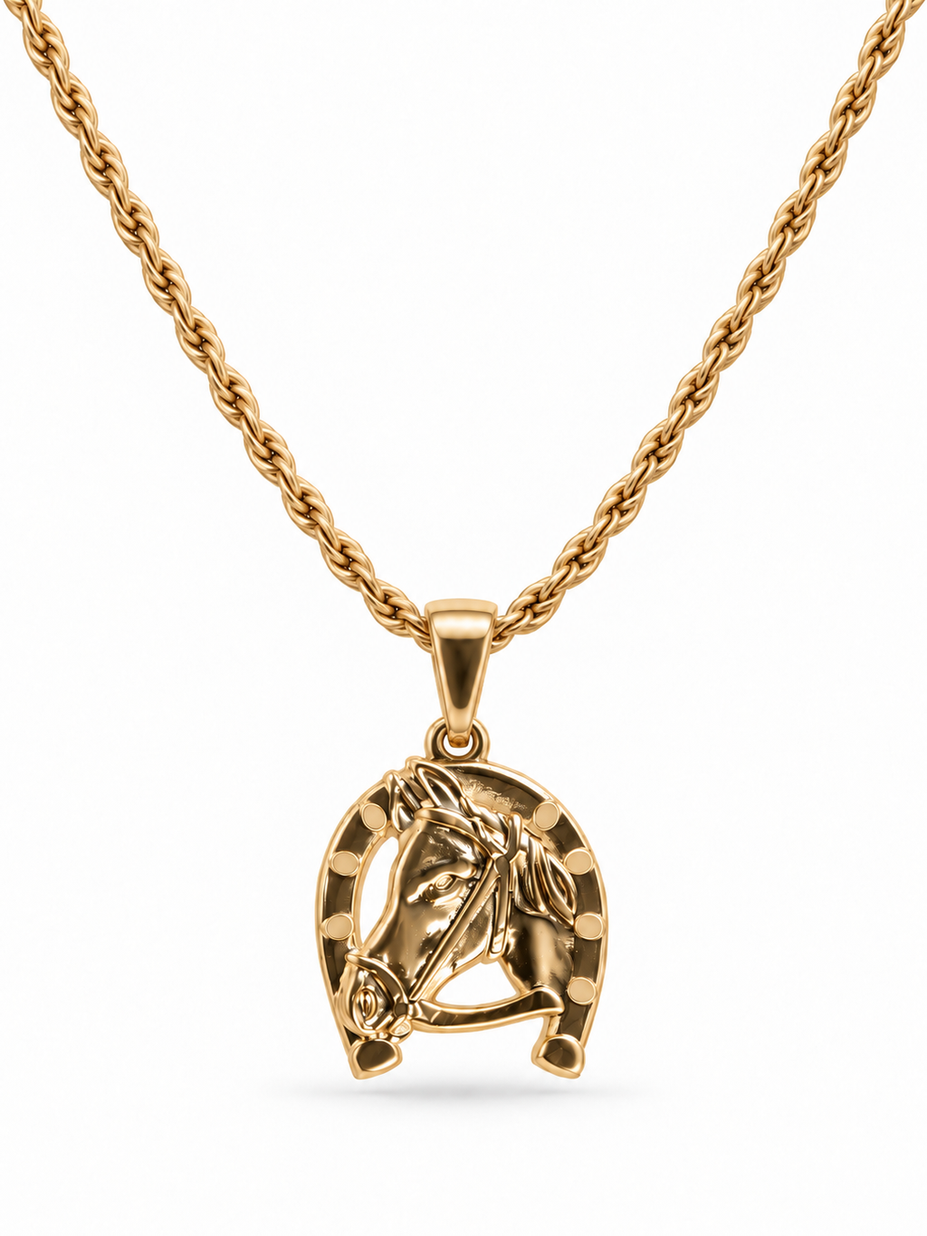 Dije Herradura Caballo Oro Laminado