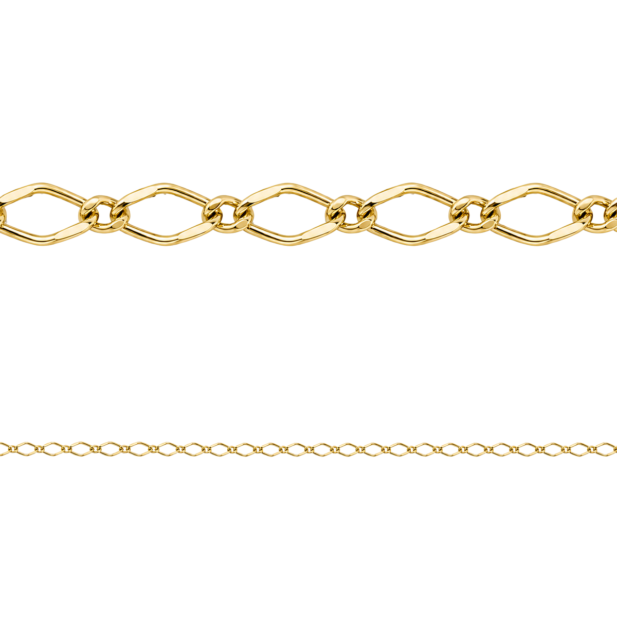 Cadena Fígaro Rombo 30 Oro Mujer