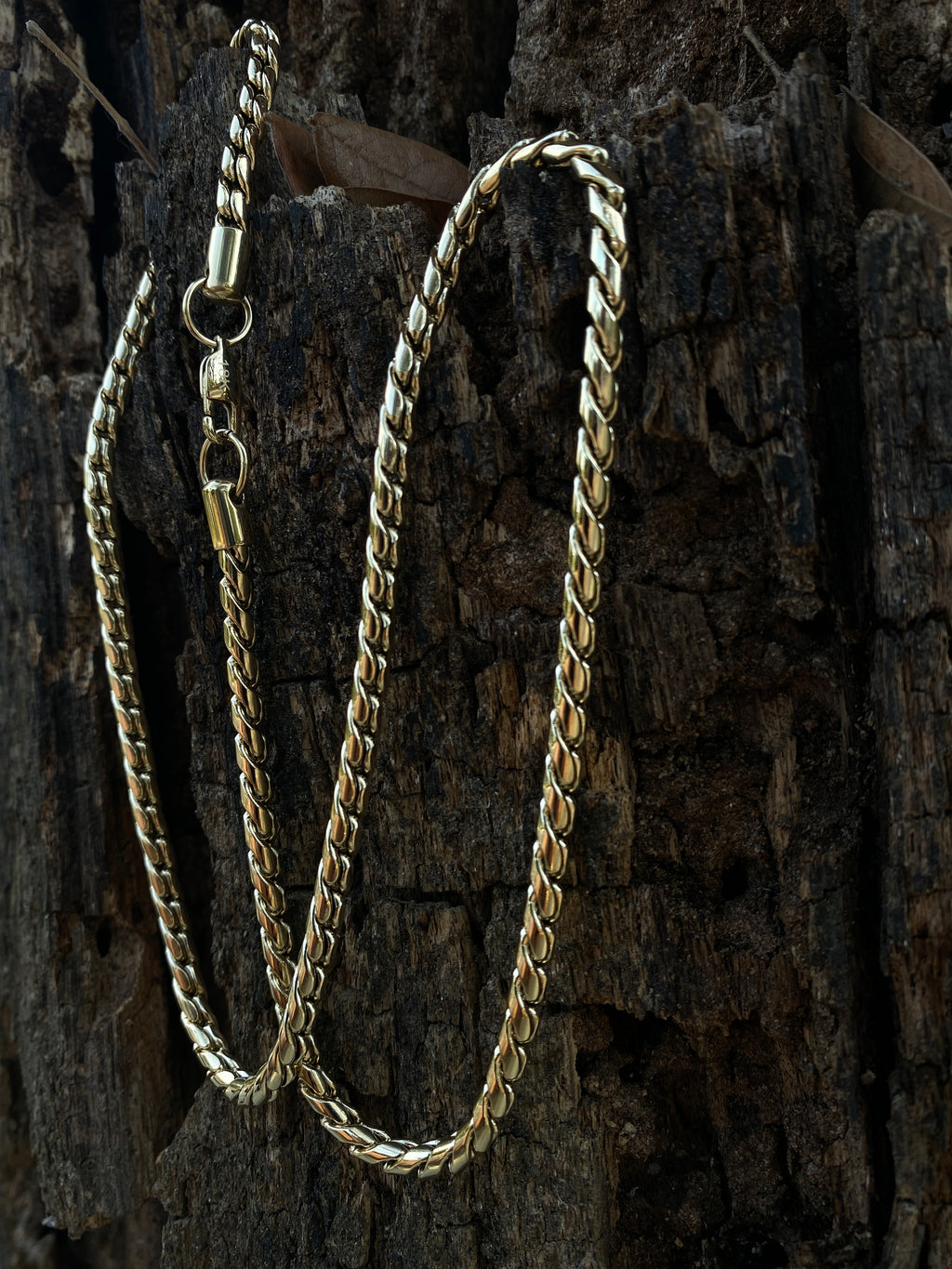 Cadena Espiga Hombre Oro Laminado