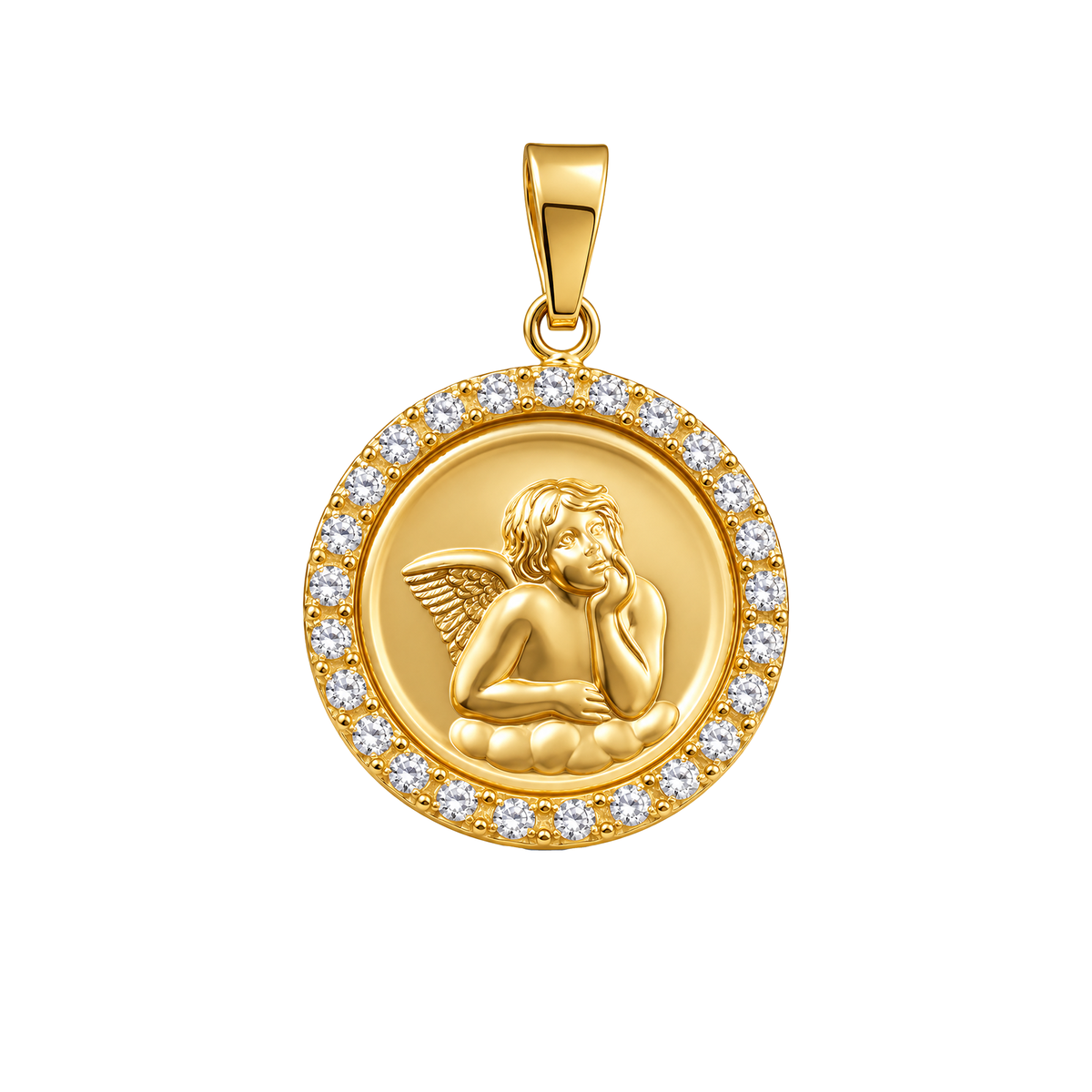 Dije Ángel Enjoyado Oro 18k