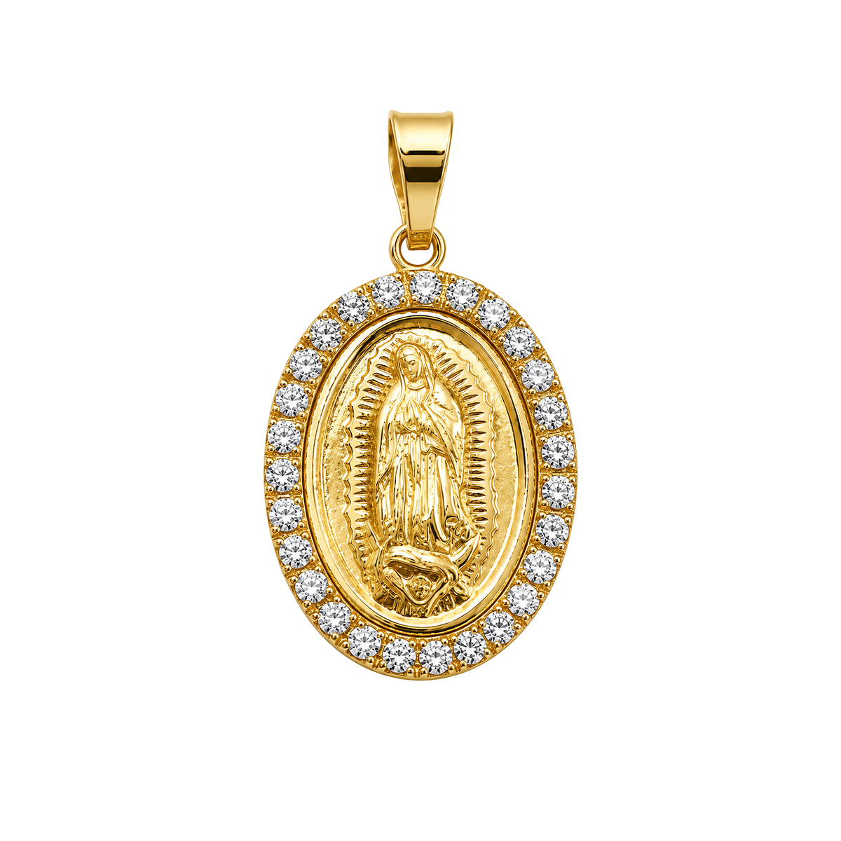 Dije Guadalupe Enjoyada Oro 18k