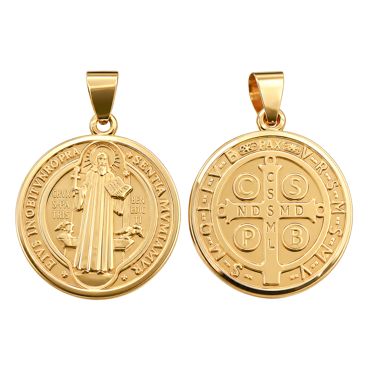 Dije San Benito Extra Grande Oro 18k