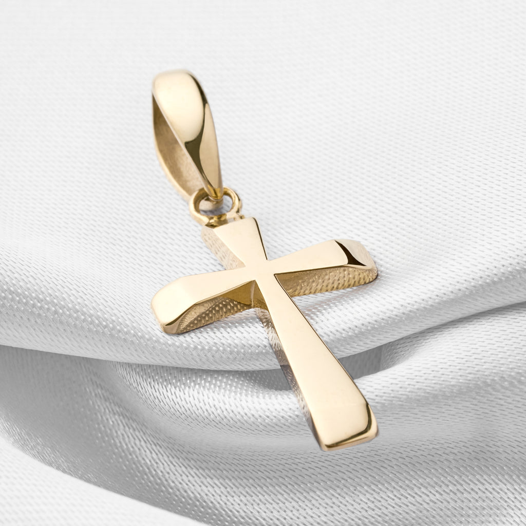 Dije Cruz Lisa Oro Laminado