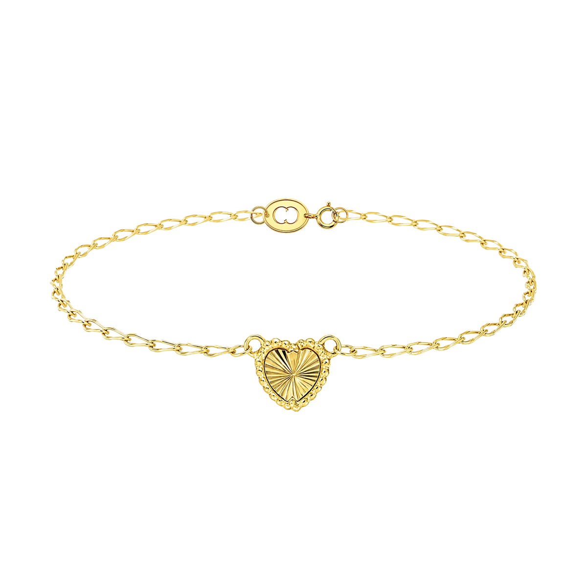 Pulso Corazón Solar Oro Macizo 18k