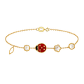 Pulso Ladybug Jardín Oro Macizo 18k